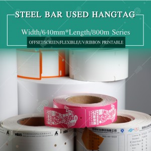 Etiquetas colgantes de barra de acero resistente al calor de 300 grados Celsius Etiquetas colgantes de armadura para impresión offset flexible